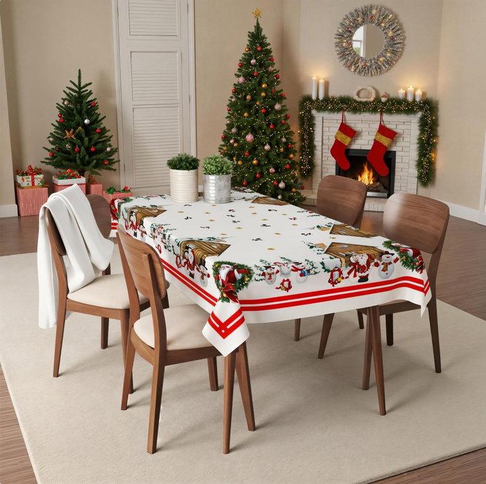 Hermia Mantel Christmas Village Multicolor 160 x 220 cm